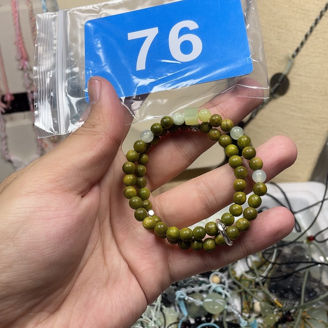 蛇纹石玉合金颈饰