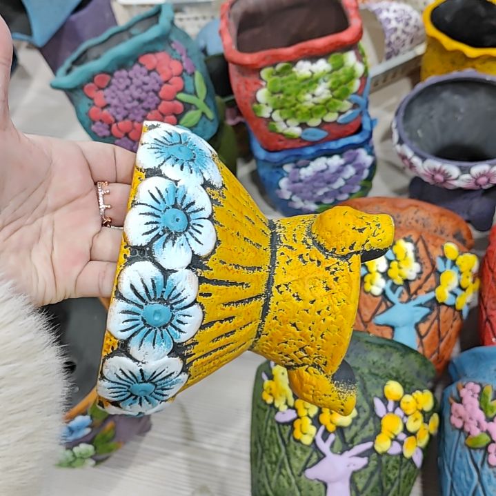 红陶吸水透气的白陶花盆凑满12发货