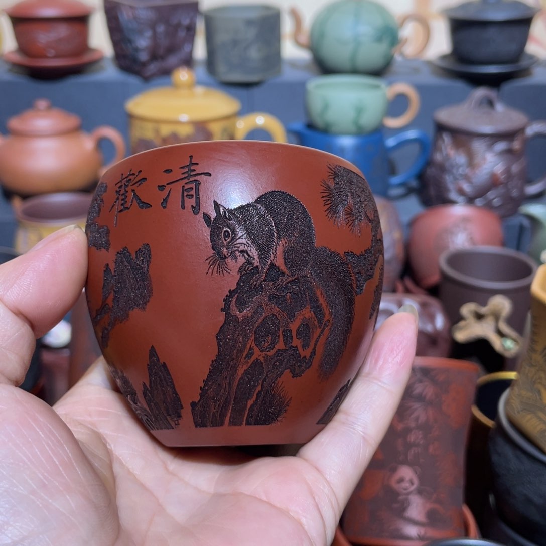 原矿紫砂手工主人杯