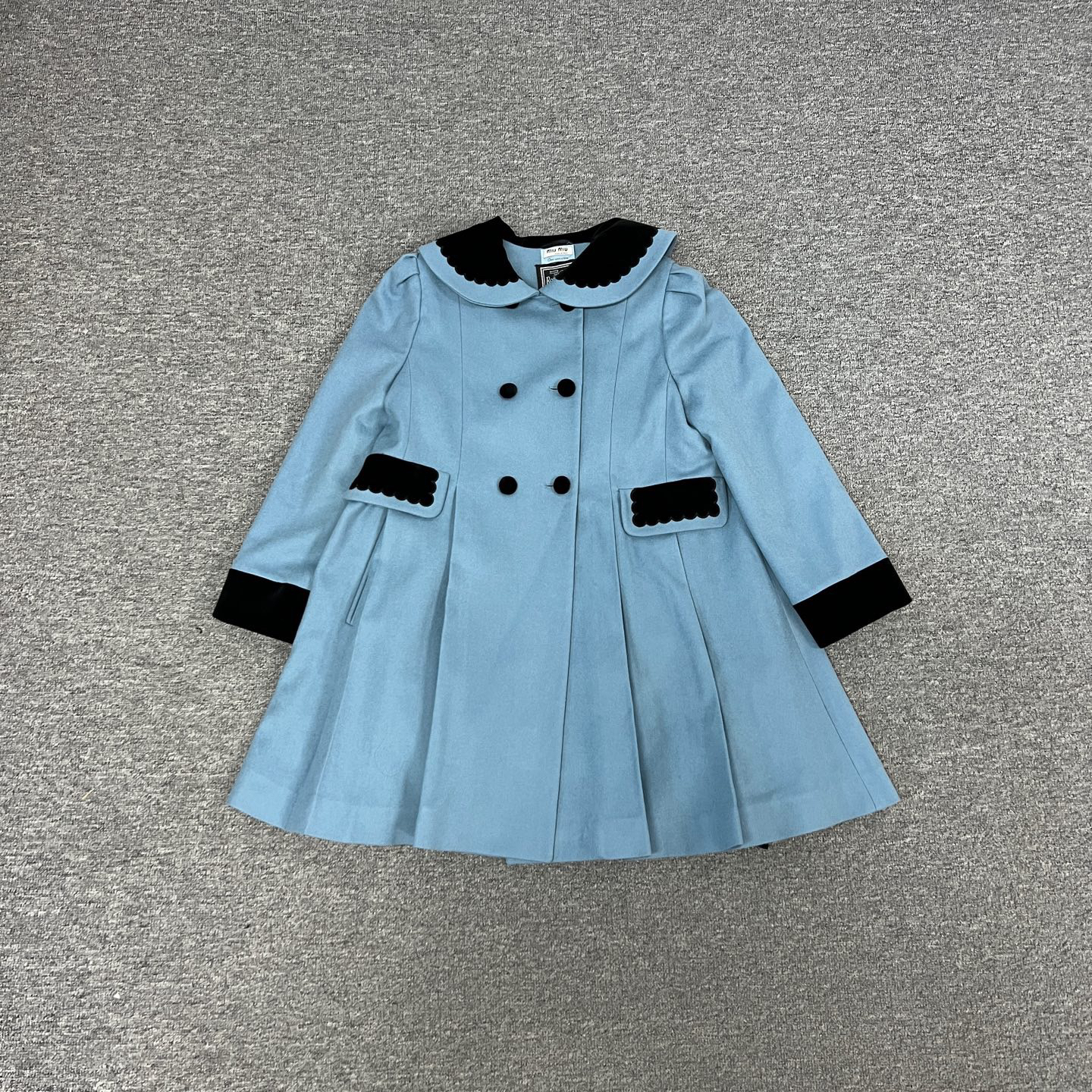99新 AMIPARIS miumiu 缪缪 蓝色大衣42码
