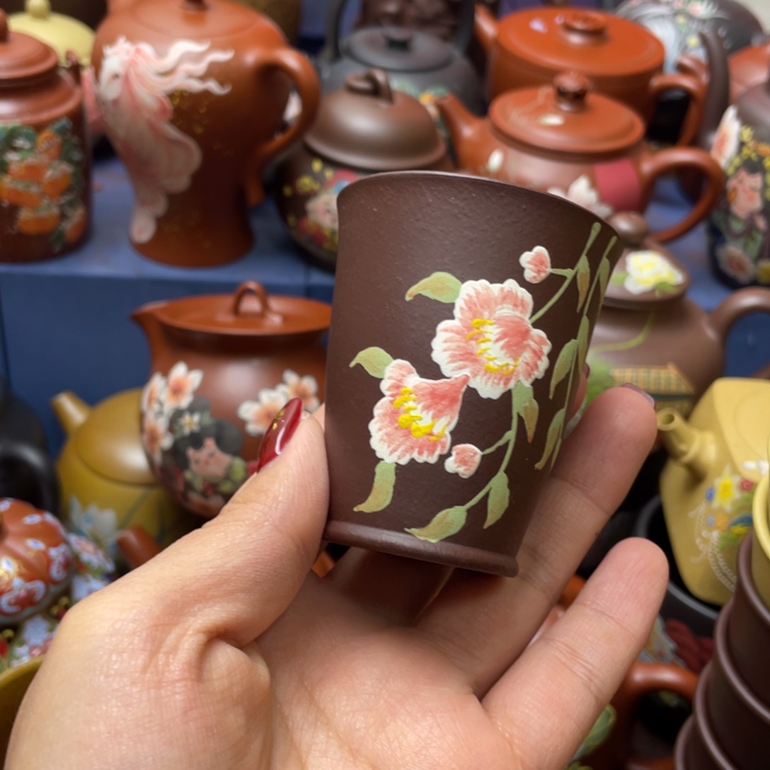 茶杯红泥紫砂主人杯50cc