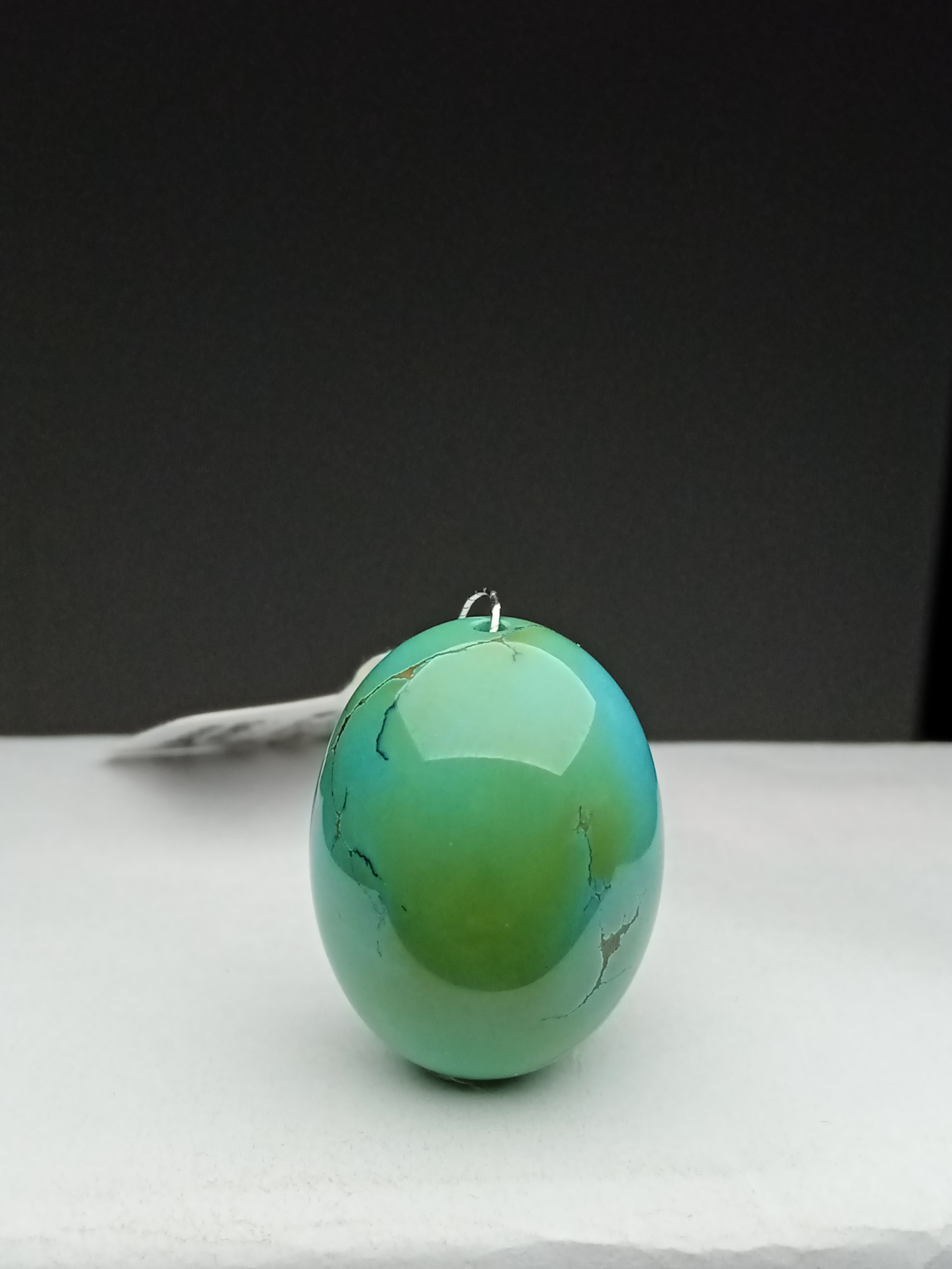 原矿绿松石配饰：22.4*16.8mm  9.36克