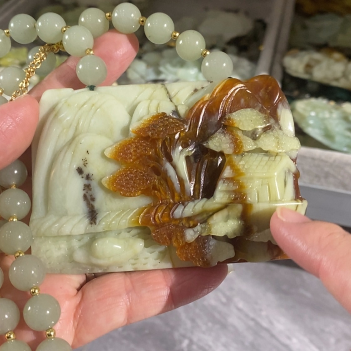 【闪购商品】岫玉毛衣链未镶嵌