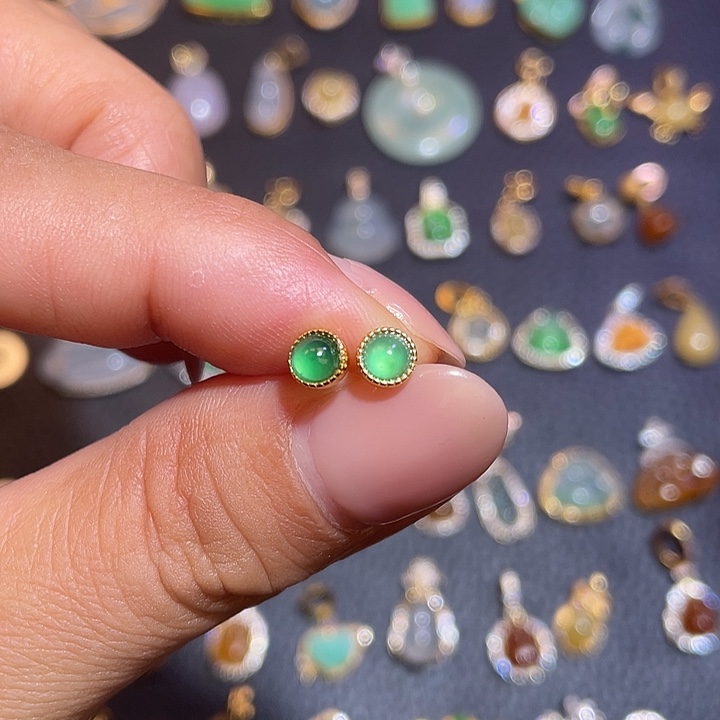 翡翠银S925镶嵌颈饰