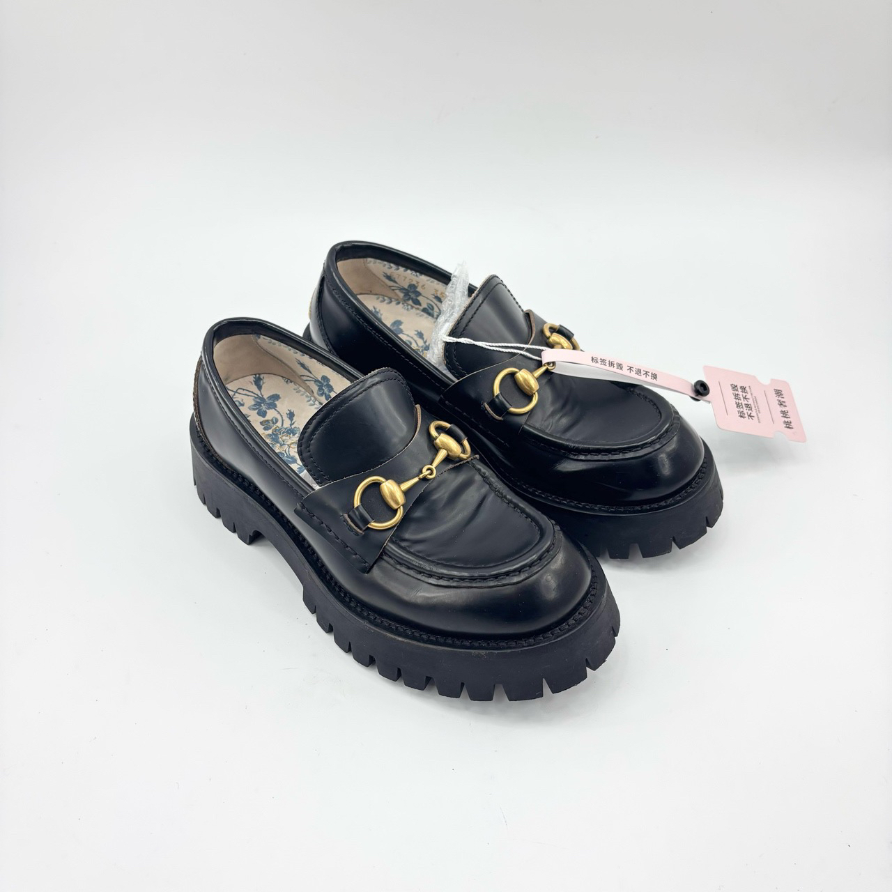 古驰/35码/马衔扣小蜜蜂乐福鞋/97新/TT0606