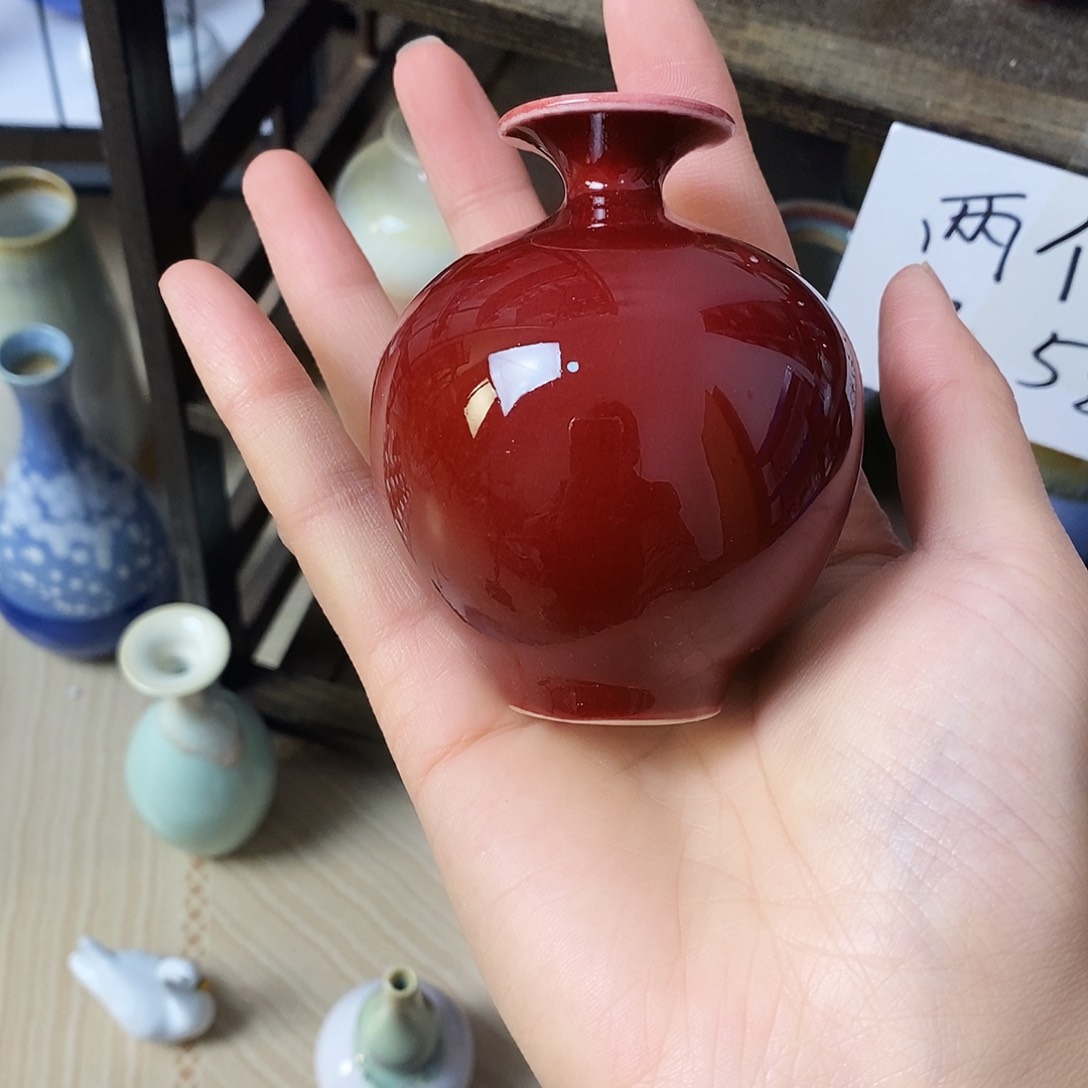 摆件追**一景德镇高温陶瓷小花瓶