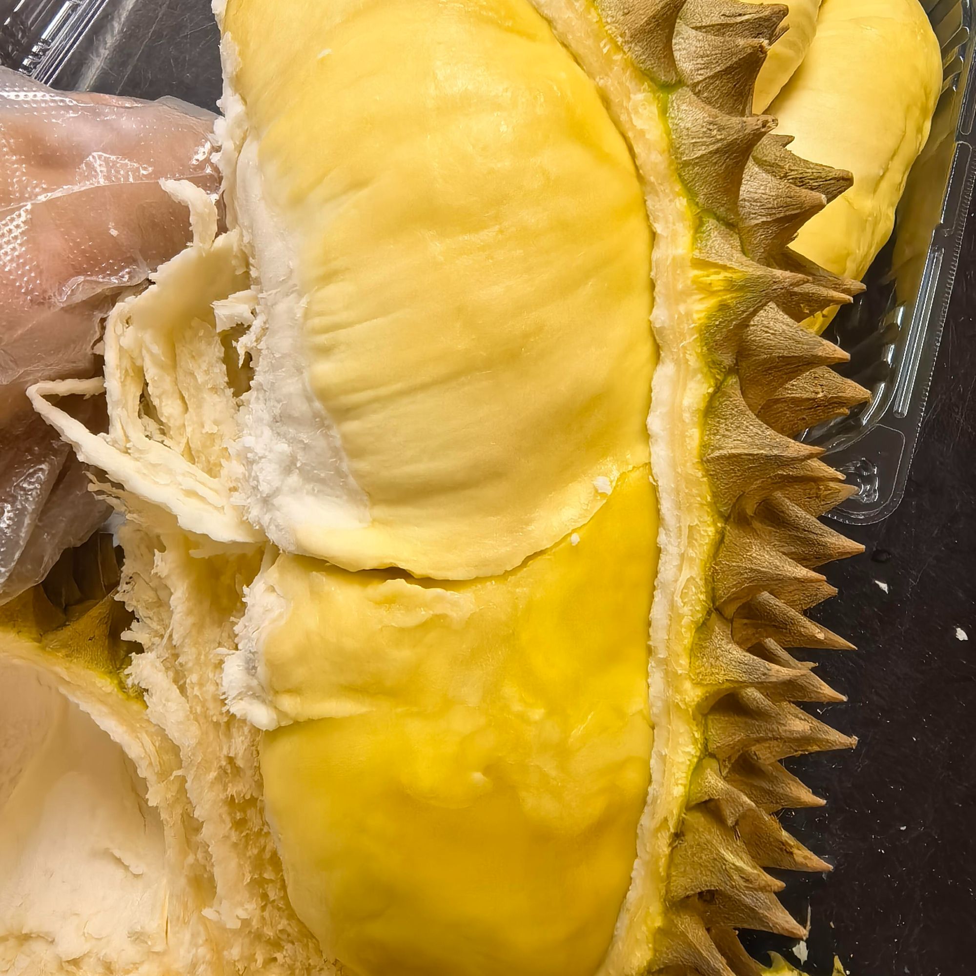 （建湖小时达）树熟新鲜泰国金枕榴莲肉，现拆核小榴莲肉双人餐139/约1.6斤金枕泰国