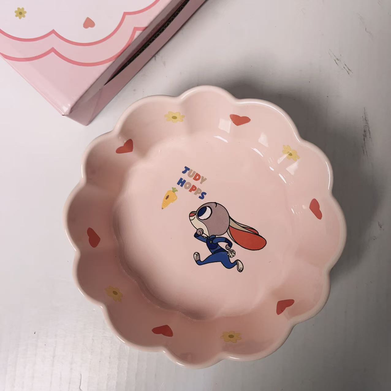 迪家 卡通花边碗