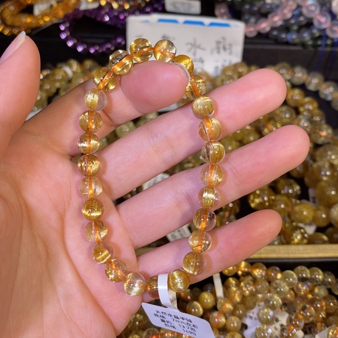 水晶手链未镶嵌好*妙手链7mm