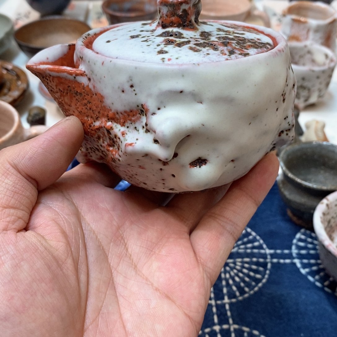 柴烧侘寂粗陶茶具