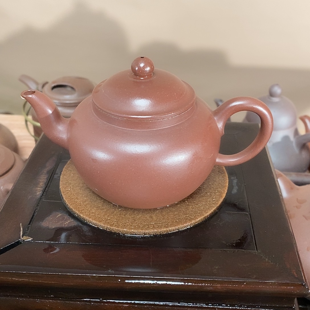 紫砂茶壶高端200cc紫泥宫灯