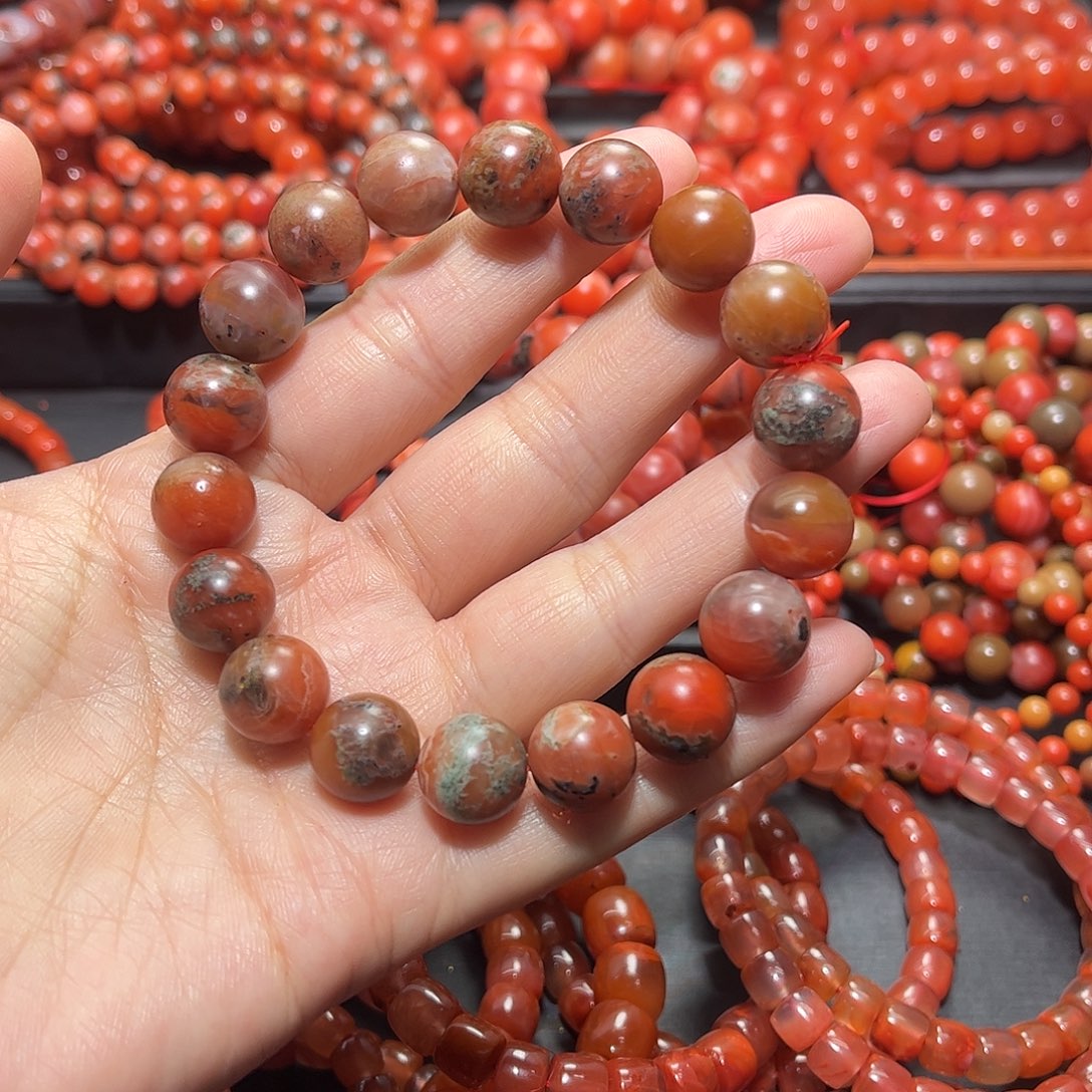 南红玛瑙手链未镶嵌