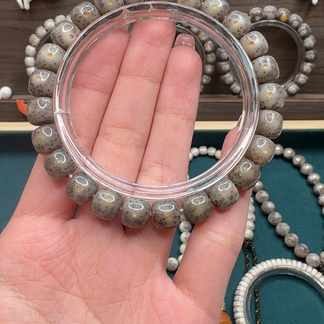 星月菩提吊坠灰冰原生态玉化料月朗星稀+标9×8福利49.9