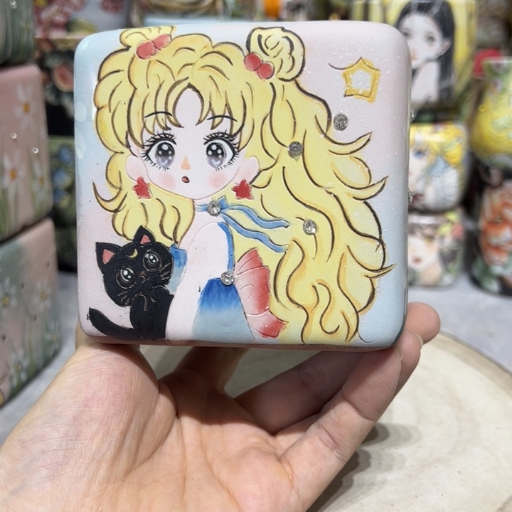 景德镇红陶精品手绘陶瓷