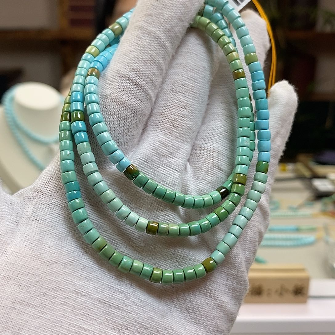 绿松石A14炫彩直切108卡4+未镶嵌