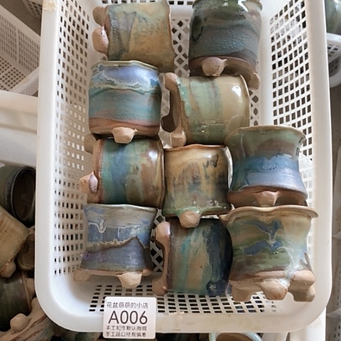 紫砂花盆086微瑕品口径5到6左右