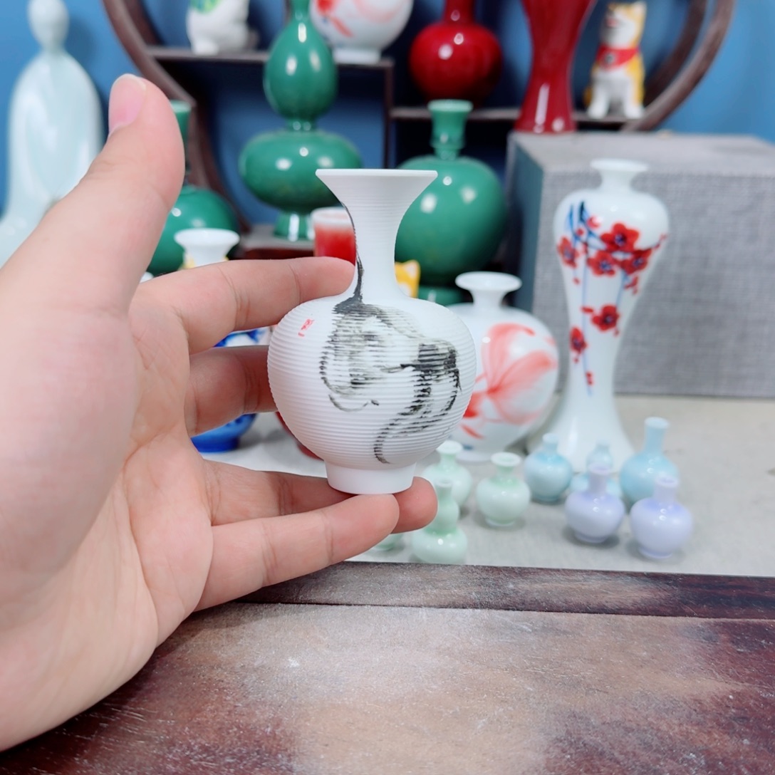 陶瓷手工小花器摆件