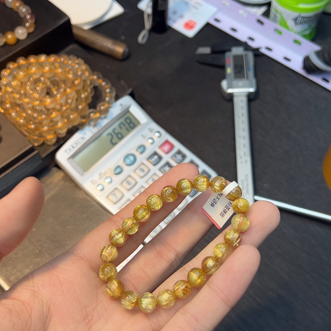 未镶嵌水晶手链天然巴西钛晶