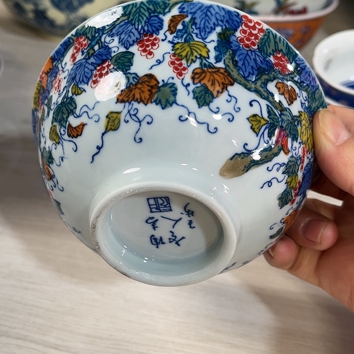 瓷片直径12.5厘米……绿