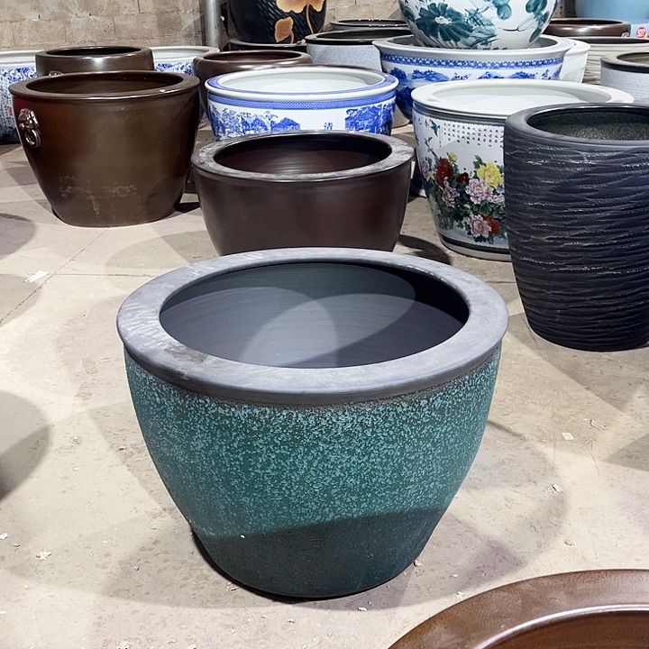 景德镇陶瓷鱼缸艺术直径73厘米高50厘米