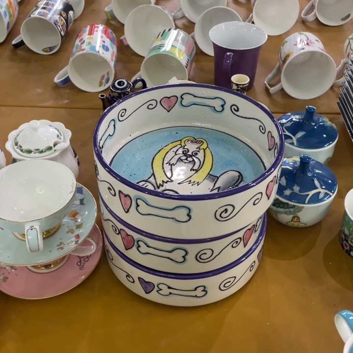 陶三个宠物碗优惠