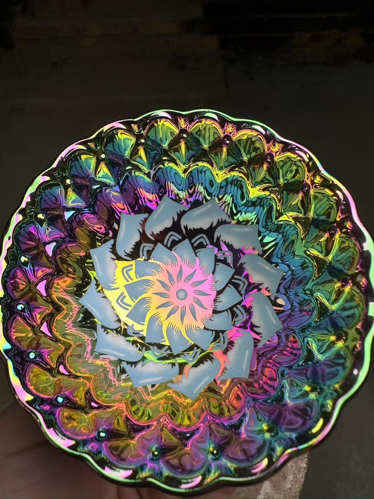 柴烧 手工主人杯  七彩妖姬