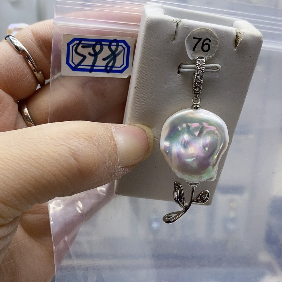 颈饰合金淡水珍珠