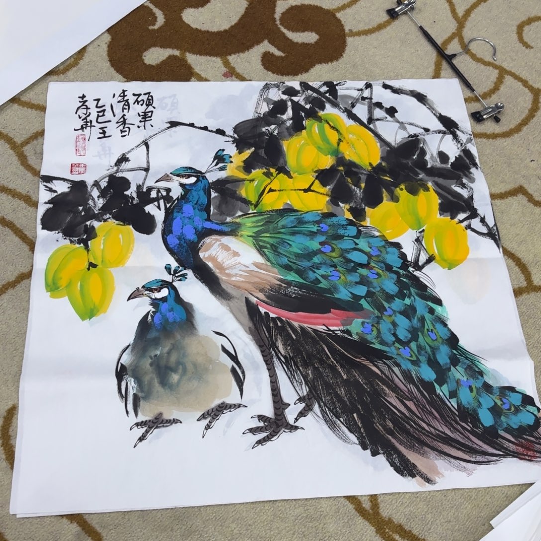 国画王孝华斗方童