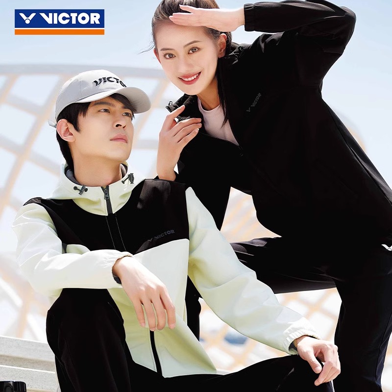 正品victor胜利羽毛球外套秋冬新款运动外衣速干保暖防寒运动衣服