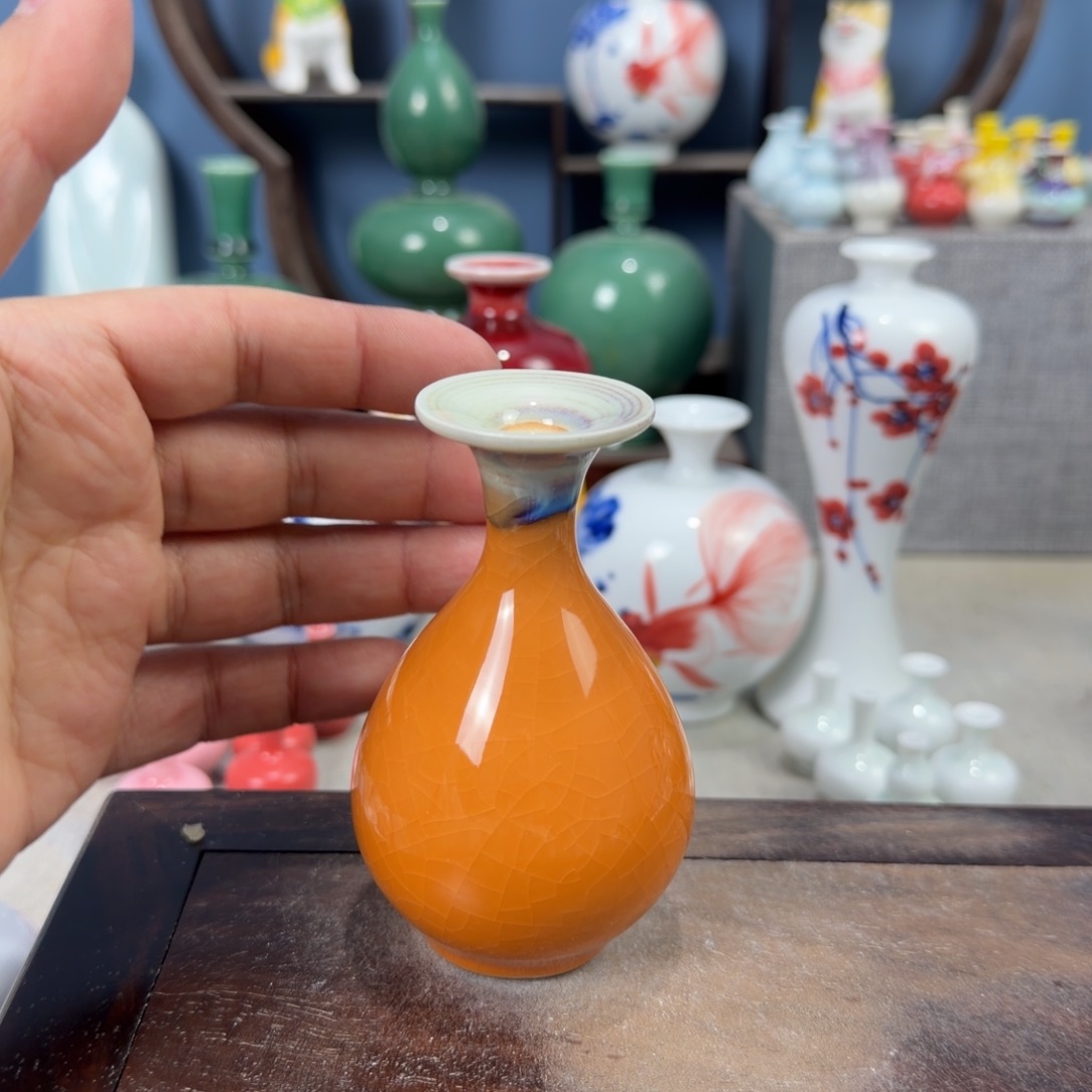 陶瓷手工小花器摆件