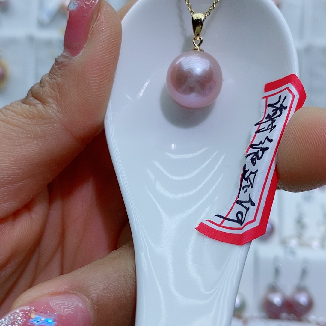 淡水珍珠吊坠(赠链)银S925镶嵌