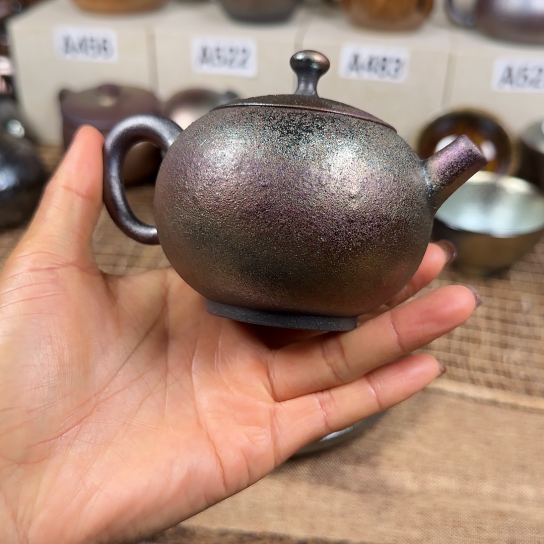云南建水紫陶古法柴烧壶