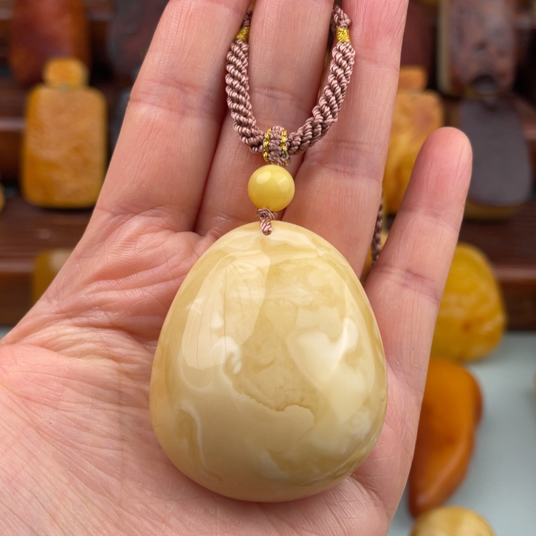 定制琥珀未镶嵌蜜蜡吊坠