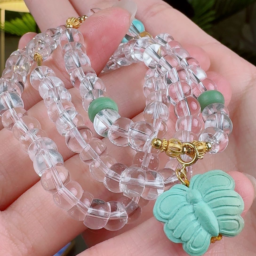 水晶珠宝半成品18K金镶嵌