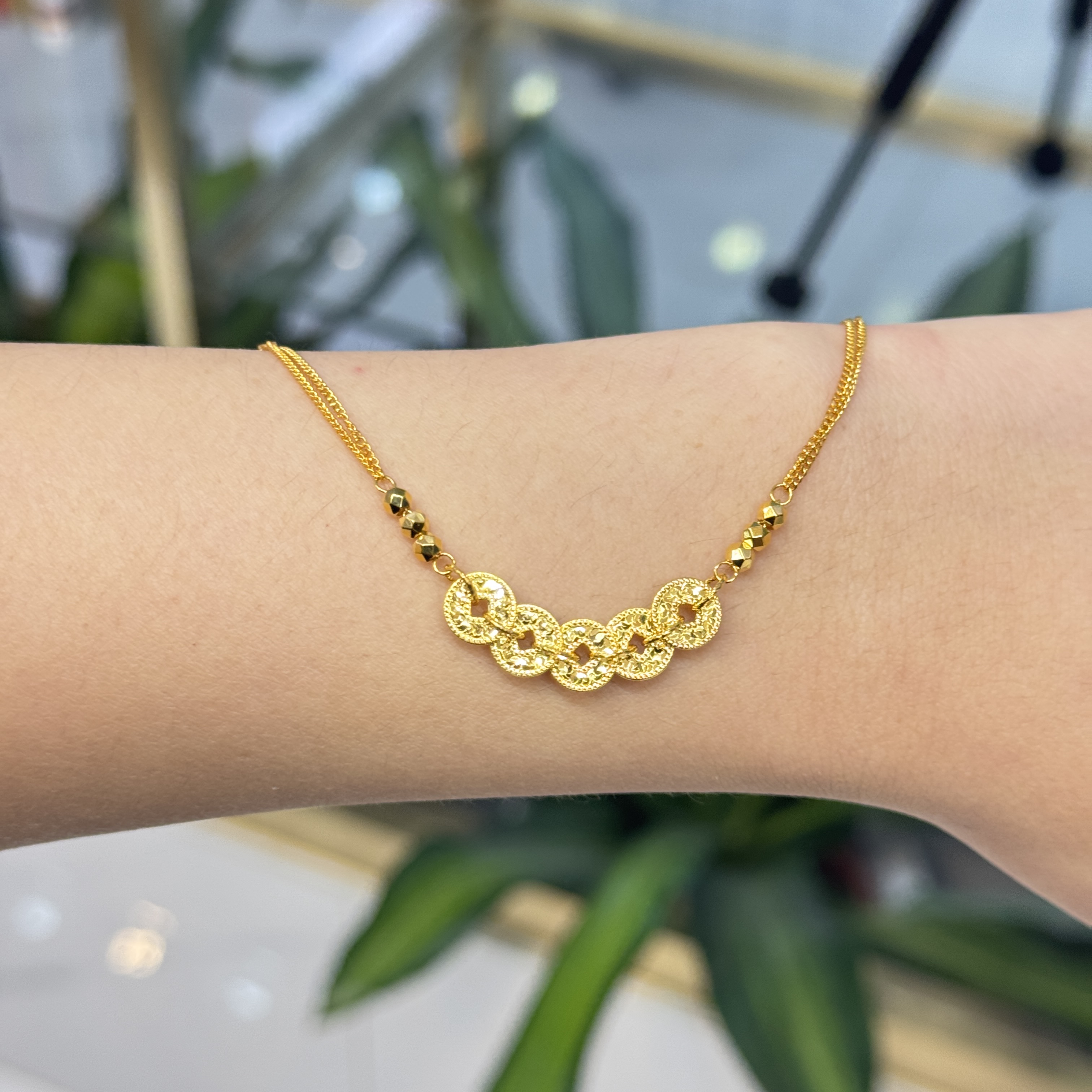 真真专属-C-PT950【PT碎冰五帝币手链】铂金950首饰