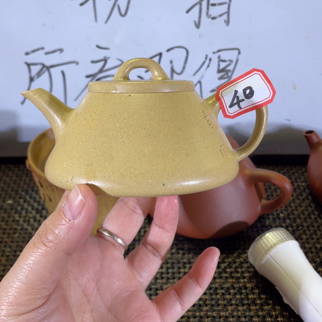 紫砂茶壶饮瓢本山绿