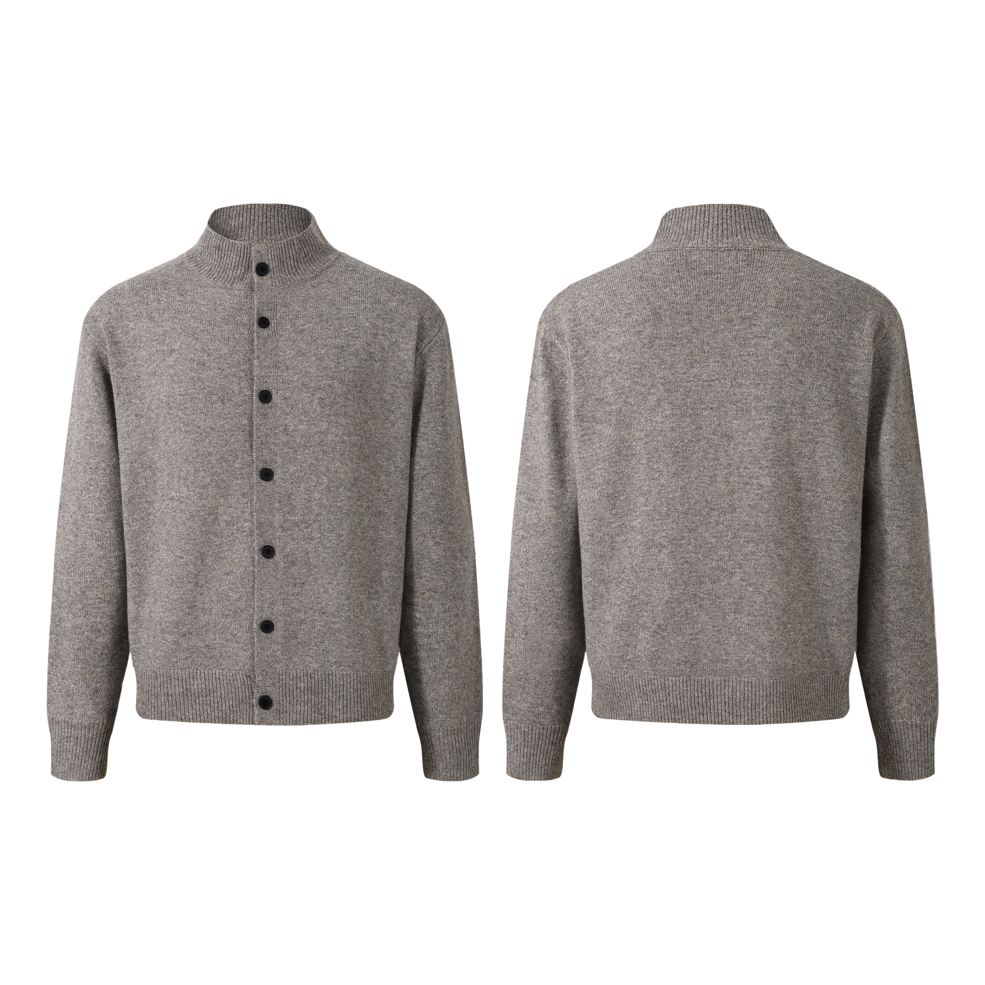 RKAI复古老钱风氛围感针织衫纽扣立领开衫男女休闲简约百搭毛衣潮