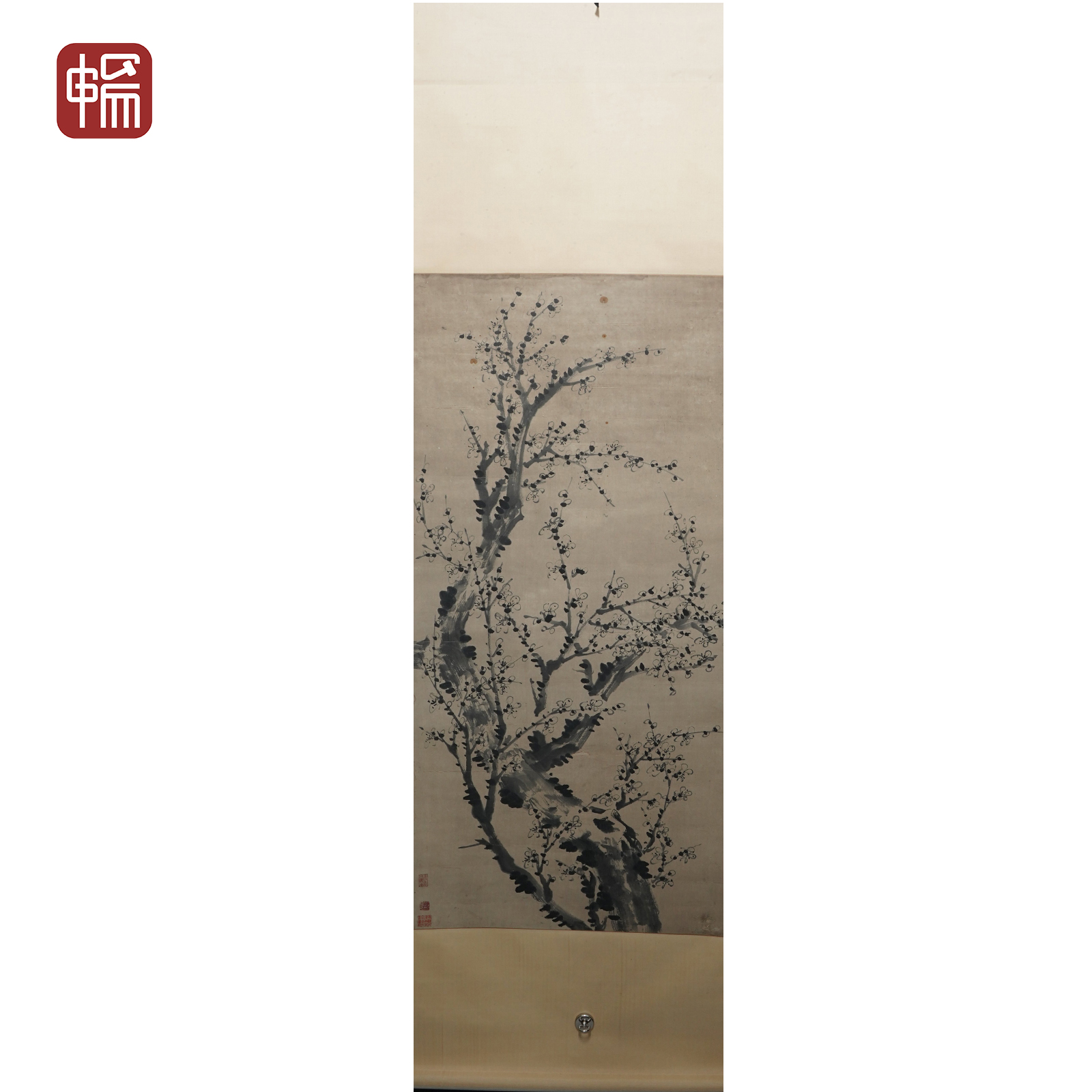 F1037 明代《梅花》金农136*69（8.44平尺）纸本立轴FL