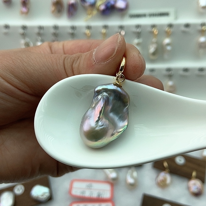 淡水珍珠颈饰银S925镶嵌