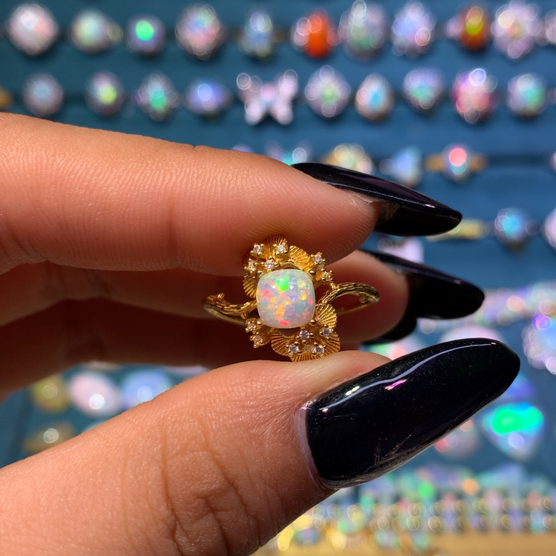 欧泊银S925镶嵌戒指款