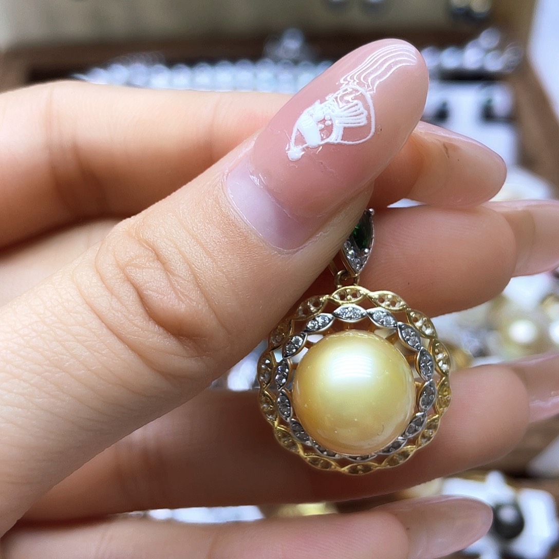 海水珍珠颈饰银S925镶嵌