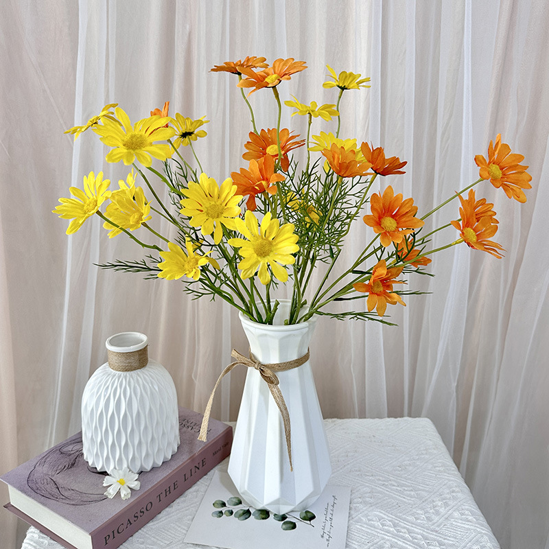 梅超小野菊仿真花ins风真小雏菊花束菊洋甘菊摄影道具客厅装饰花