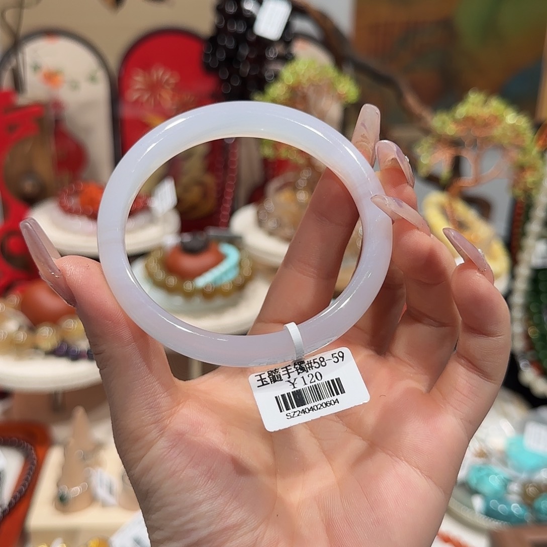 石英质玉手镯未镶嵌6号手镯（58-59）