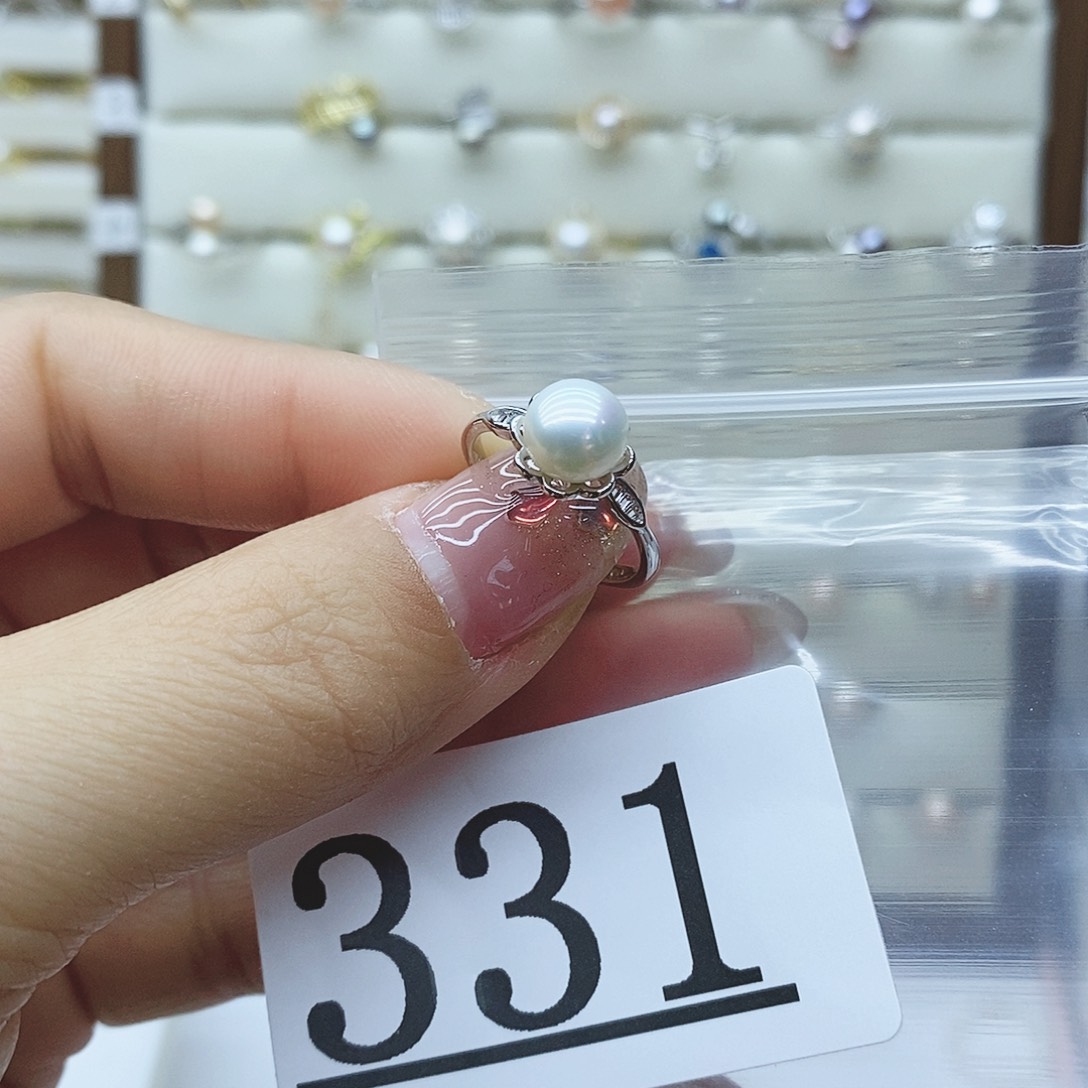 淡水珍珠戒指银S925镶嵌用****8331
