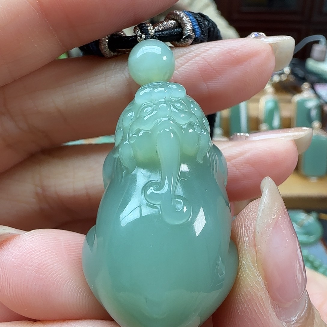 和田玉（碧玉）吊坠(不含链)未镶嵌