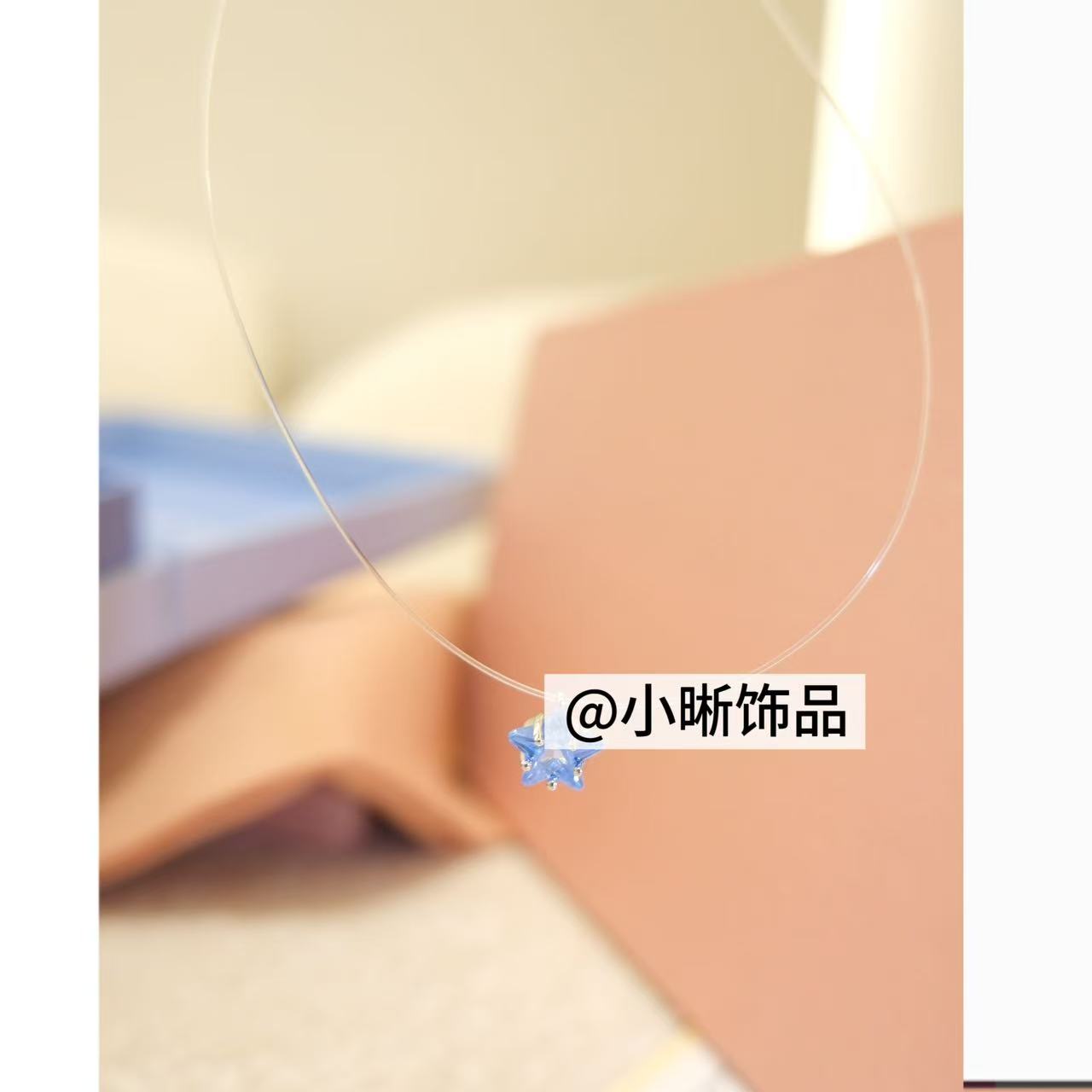 非金属项链 小众设计百搭蓝色五角星项链46785