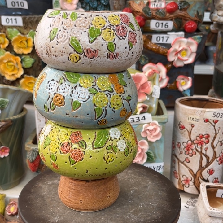 紫砂花盆粗陶材质多肉花盆