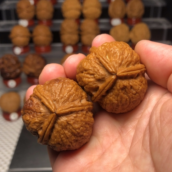 文玩核桃把件5圆球三棱