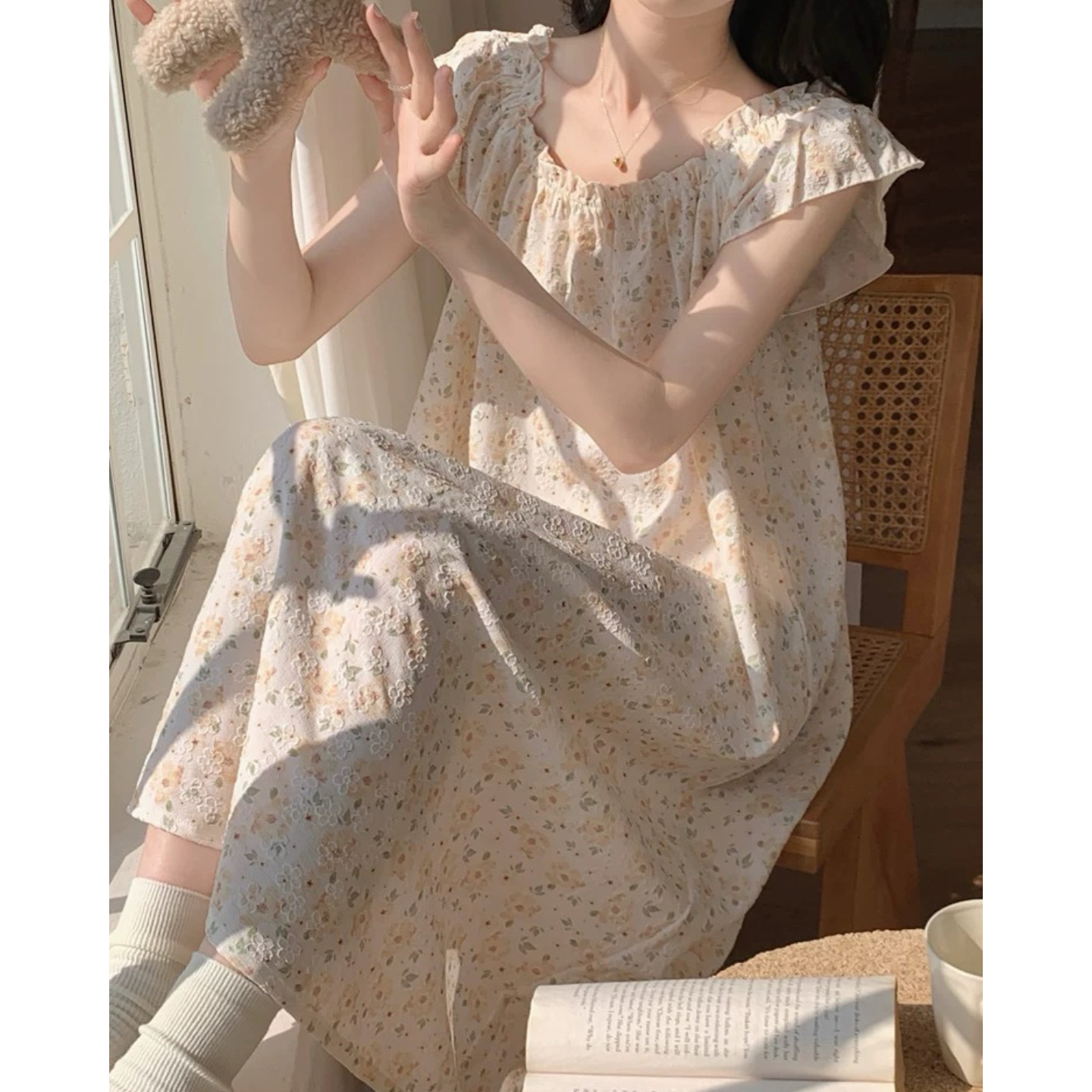 【5】睡衣甜美公主风夏季女家居服薄款ins韩版网红2025带胸垫睡裙