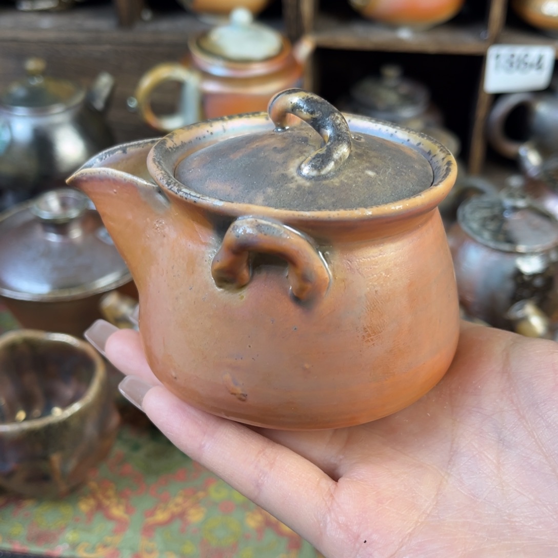 杯柴烧茶器中白宝瓶